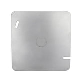 Tapa Plana Maquilados Rojas de Acero Galvanizado para Caja Cuadrada de 1 1/4 Pulgadas