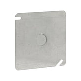 Tapa Plana de Acero Crouse Hinds 4x4 con K.O. de 1/2 pulg