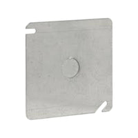 Tapa Plana de Acero Crouse Hinds 4x4 con K.O. de 1/2 pulg