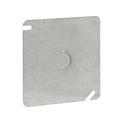 Tapa Plana de Acero Crouse Hinds 4x4 con K.O. de 1/2 pulg