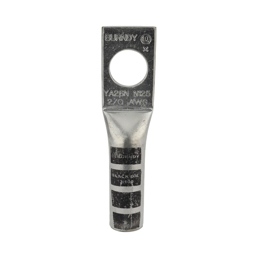 Zapata Ponchable Burndy HYLUG™ Cañón Largo 2/0 AWG, Barreno 1/2 Pulgada