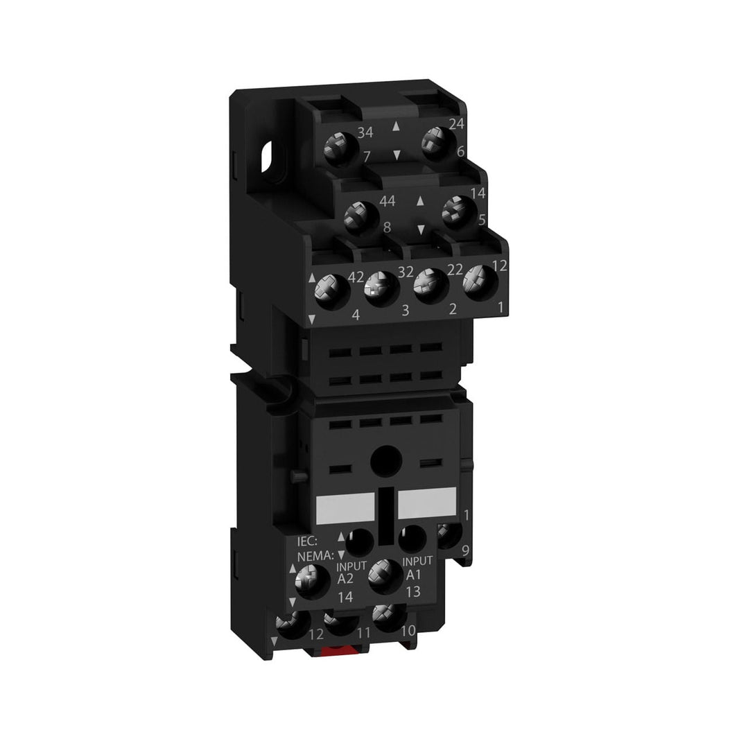 Toma para Relevador de Miniatura Schneider Electric Harmony RXZ, 4 Contactos, 10A, Montaje en Riel/Panel