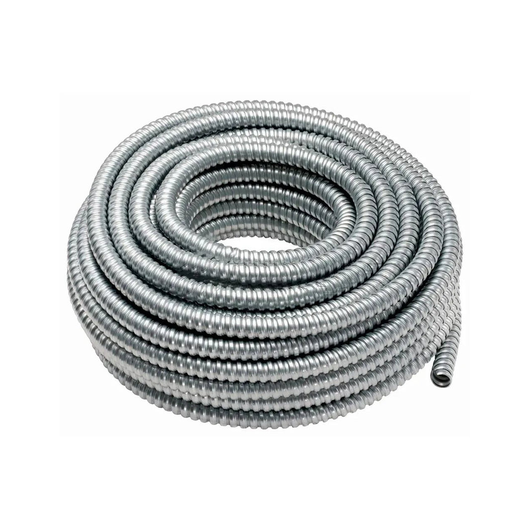 Tubo Conduit Metálico Flexible Tubos Mexicanos Flexibles, 1/2 pulgada, Rollo de 60 m