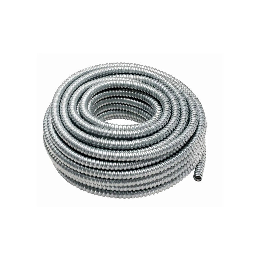 Tubo Conduit Metálico Flexible Tubos Mexicanos Flexibles, 1/2 pulgada, Rollo de 60 m