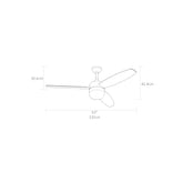 Ventilador de Techo Smart con Luz LED de 52 Pulgadas Acabado Peltre Coolfan - imagen 4