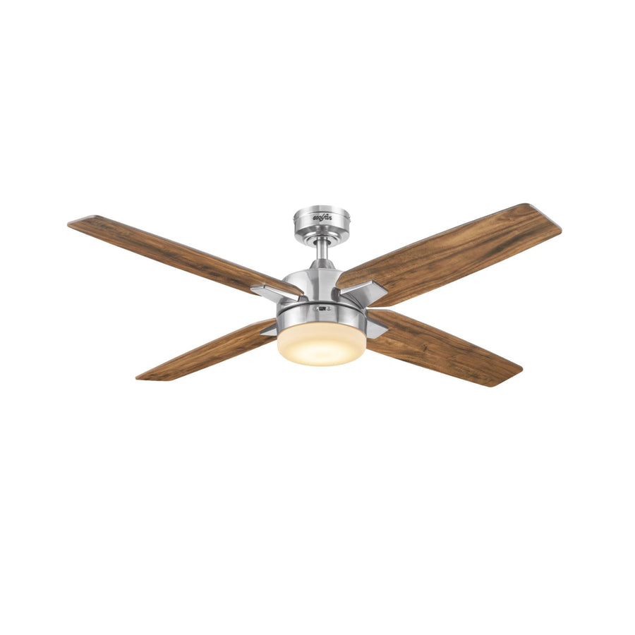 Ventilador de Techo Estevez 50 Pulgadas Feria con Luz 3 Aspas Níquel 127V
