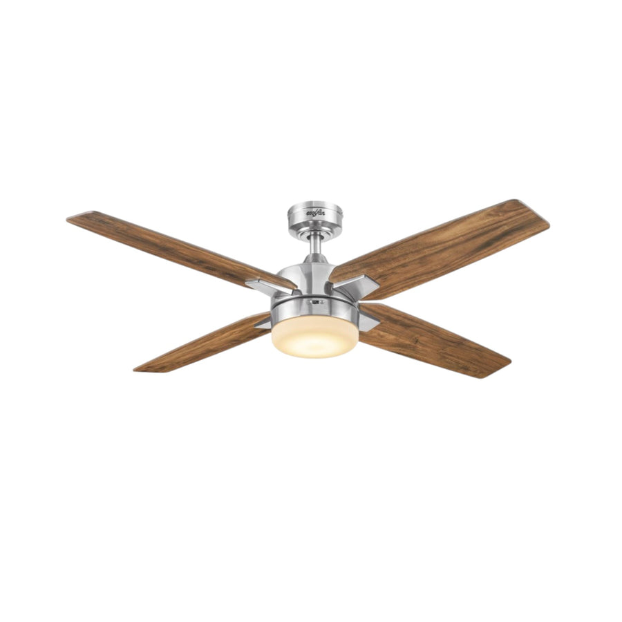 Ventilador de Techo Estevez 50 Pulgadas Feria con Luz 3 Aspas Níquel 127V