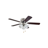 Ventilador de Techo Westinghouse Salem, 42 Pulgadas, con 3 Luces, 5 Aspas Reversibles, Níquel Satinado