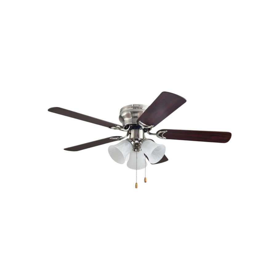 Ventilador de Techo Westinghouse Salem, 42 Pulgadas, con 3 Luces, 5 Aspas Reversibles, Níquel Satinado