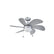 Ventilador de Techo Coolfan Tramontana, 30 Pulgadas, con Luz, 6 Aspas, 3 Velocidades, Color Plateado