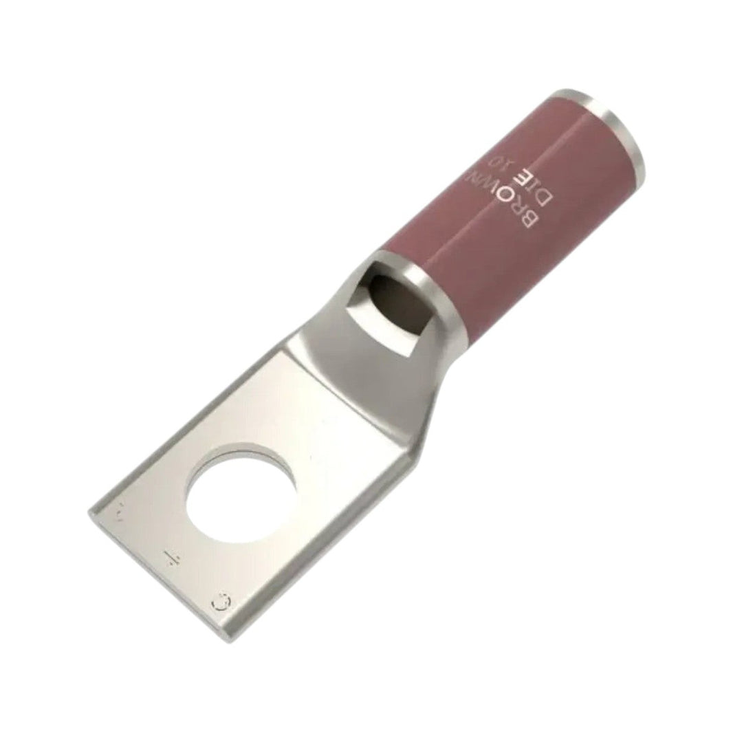 Zapata Terminal de Compresión 2 AWG con Barreno de 3/8 Pulgadas Burndy
