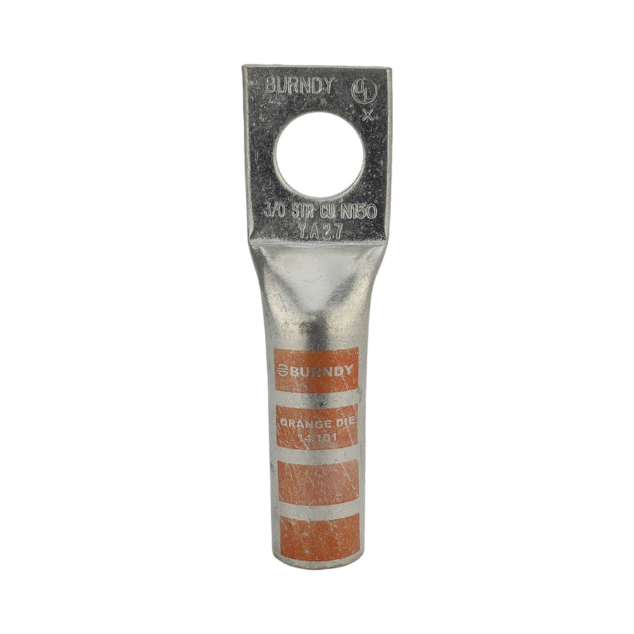 Zapata Ponchable Burndy HYLUG™ Cañón Largo 3/0 AWG, Barreno 1/2 Pulgada